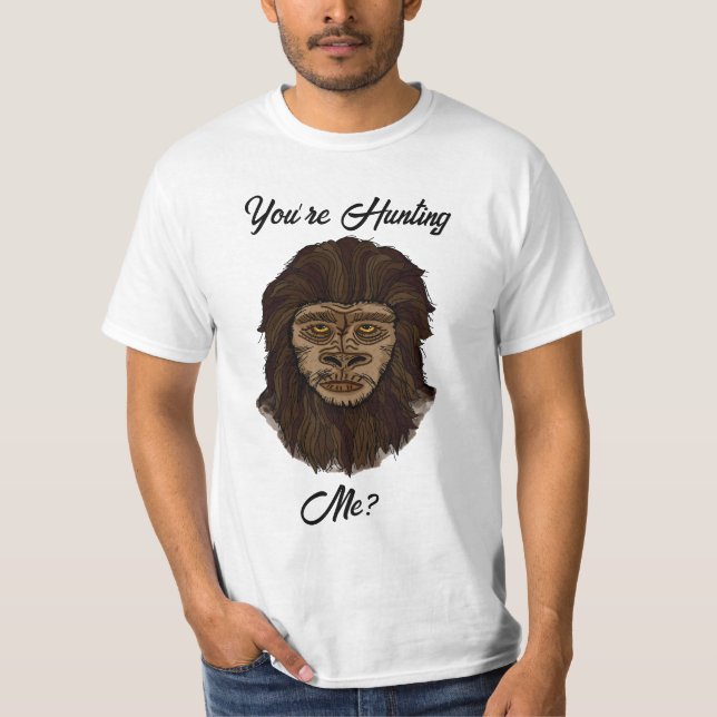 T-shirt Vous me cherchez ? Drôle Humour de Bigfoot Sasquat (Devant)