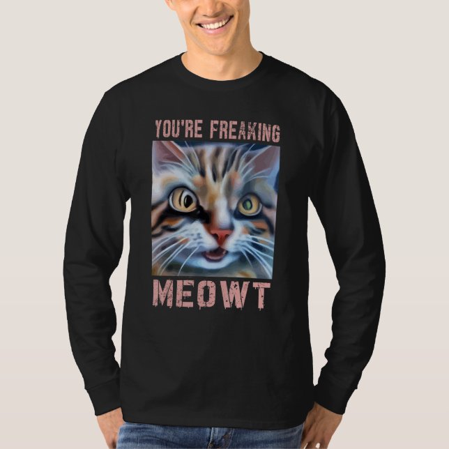 T-shirt Vous me faites flipper  Mème de chat Meow Pun Cat  (Devant)