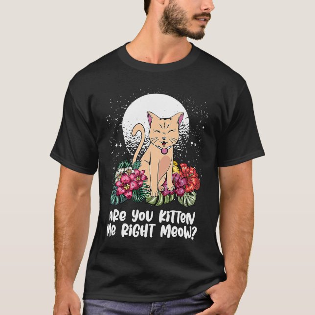 T-shirt Vous Me Faites Marcher Chat Humour Thème Félin (Devant)