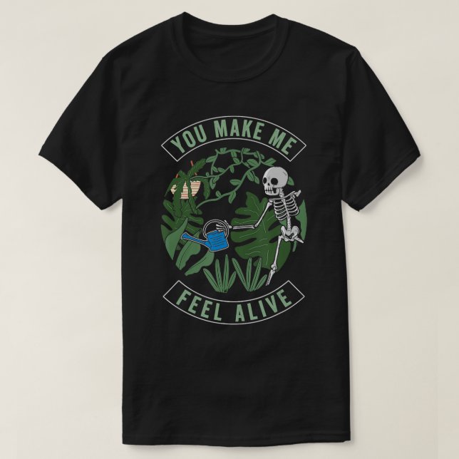 T-shirt Vous Me Faites Me Sentir Vivant Halloween Crâne Dr (Design devant)