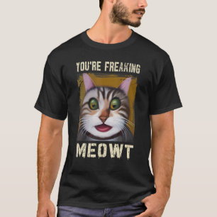 T-shirt Vous me faites paniquer Chat Vintage Cat Meow Me