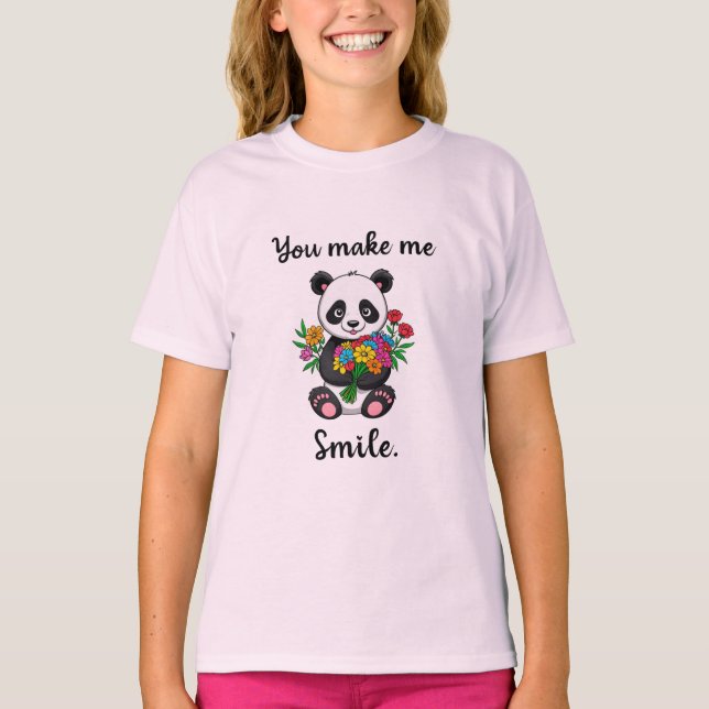 T-shirt Vous Me Faites Sourire Panda Mignon (Devant)