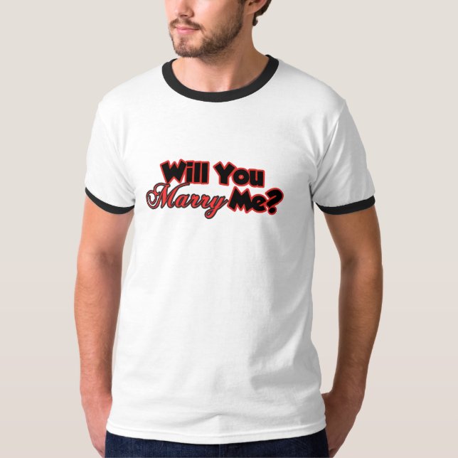 T-shirt Vous m'épouserez (Devant)