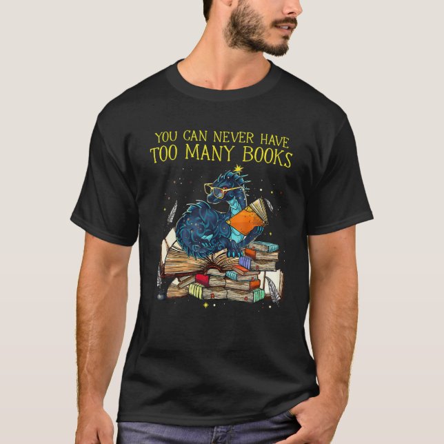 T-shirt Vous N'Avez Jamais Trop De Livres Dragon Nerds Lib (Devant)