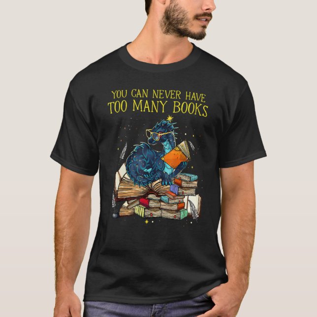 T-shirt Vous N'Avez Jamais Trop De Livres Dragon Nerds Lib (Devant)
