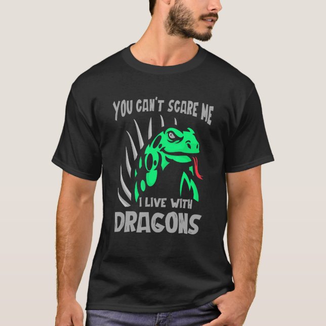 T-shirt Vous Ne Pouvez Pas Me Faire Peur Je Vis Avec Drago (Devant)
