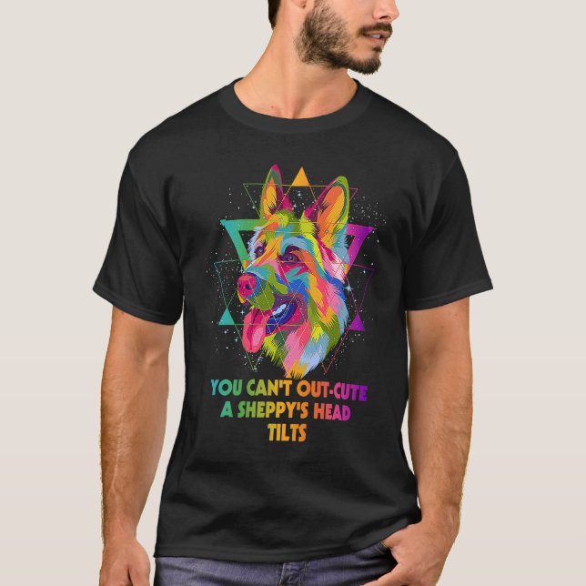 T-shirt Vous Ne Pouvez Pas Sortir De Mignons Sheppys Tête  (Devant)