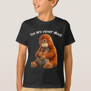 T-shirt Vous n'êtes jamais seul poing singe amoureux des a