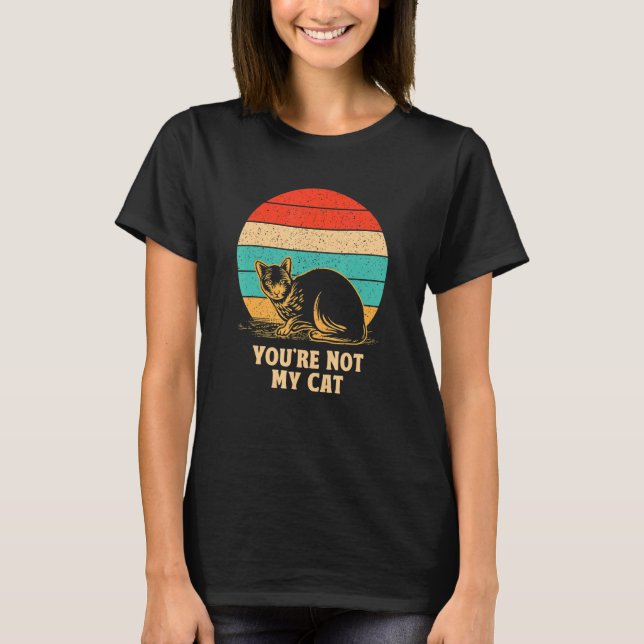 T-shirt Vous n'êtes pas mon chat Introvert chat Antisocial (Devant)