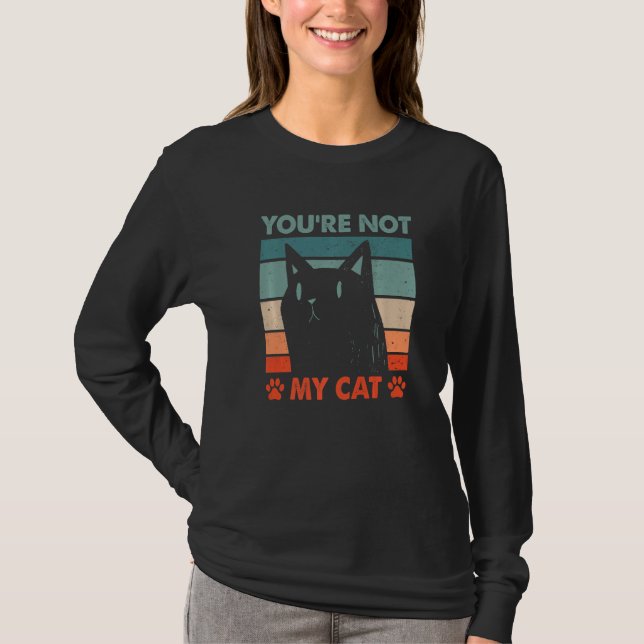 T-shirt Vous n'êtes pas mon chat Introverti Amateur de cha (Devant)
