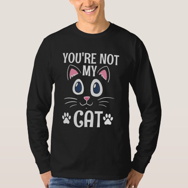 T-shirt Vous n'êtes pas mon chat Introverti Chat   Antisoc (Devant)