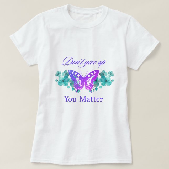 T-shirt Vous n'êtes pas seul en santé mentale (Design devant)
