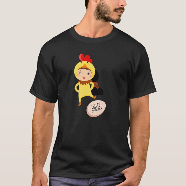 T-shirt Vous n'êtes pas un poulet   Blagues animales (Devant)