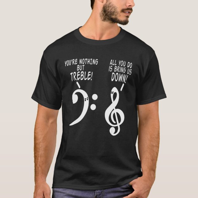 T-shirt Vous N'Êtes Rien D'Autre Que Treble Funky Music Ts (Devant)