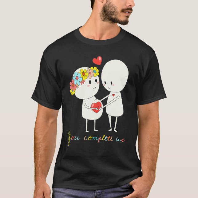 T-shirt Vous Nous Complétez Grossesse Amour Bonne Famille (Devant)