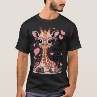T-shirt Vous pariez girafe JE Suis Mignon Amoureux Drôles