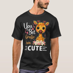 T-shirt Vous pariez Giraffe Je suis mignonne - Giraffe Lov