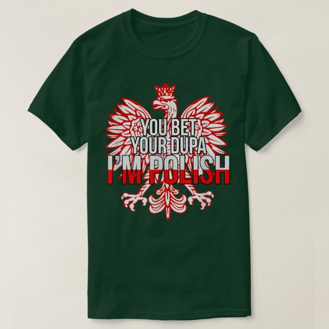 T-shirt VOUS PARIEZ VOTRE DUPA JE SUIS POLONAIS Funny Polo (Design devant)