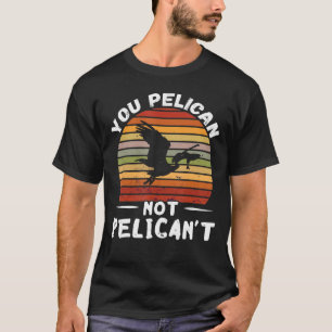 T-shirt Vous Pelican Vintage Retro Sunset Animal Tropical