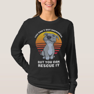 T-shirt Vous Pouvez Acheter Bonheur Pitbull Secourir Chien