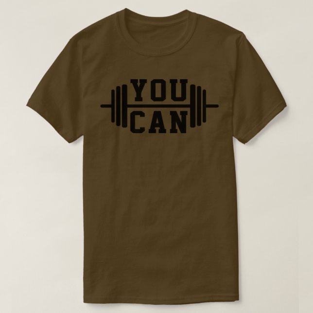 T-shirt Vous Pouvez Graphic Gym Fitness Training Weight Tr (Design devant)