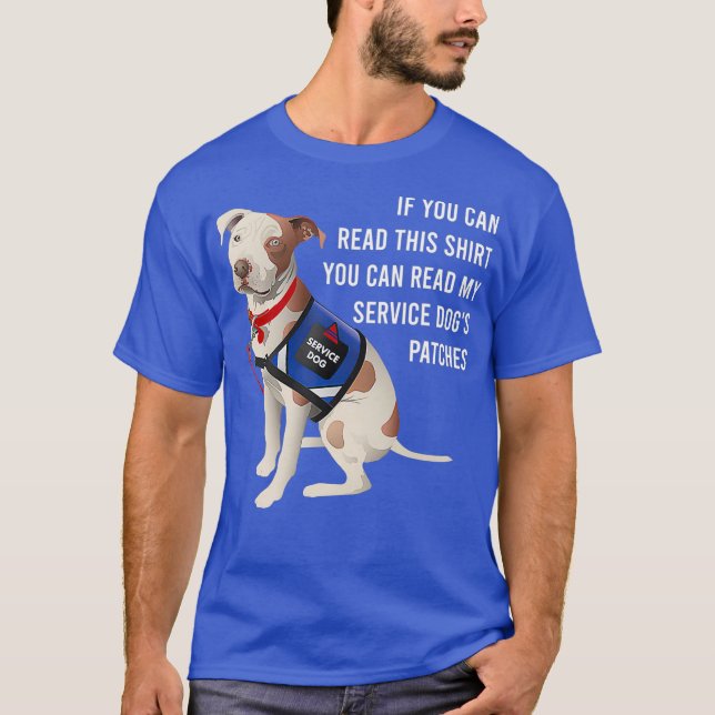 T-shirt Vous Pouvez Lire Mon Service Chiens Patches T Loca (Devant)