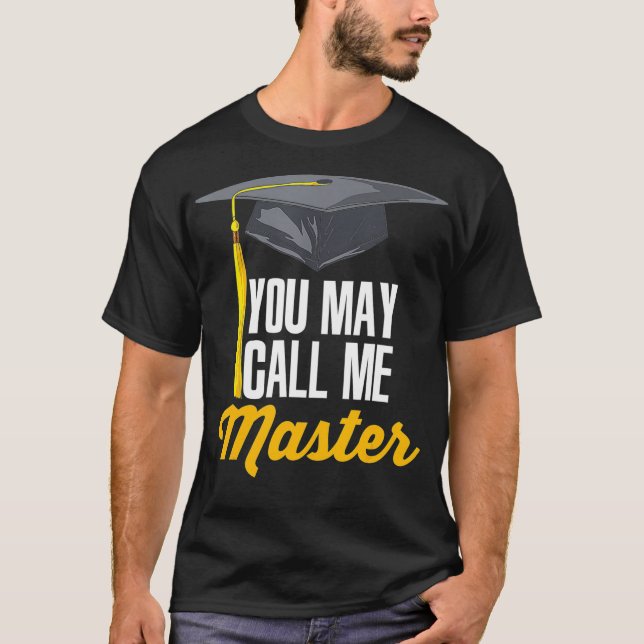 T-shirt Vous Pouvez M'Appeler Maître Funny Master Diplôme (Devant)
