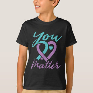 T-shirt Vous Prévention du suicide Sensibilisation Turquoi
