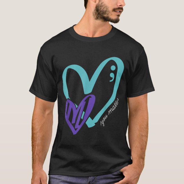 T-shirt Vous Prévention Sensibilisation Sarcelle Cœur Viol (Devant)