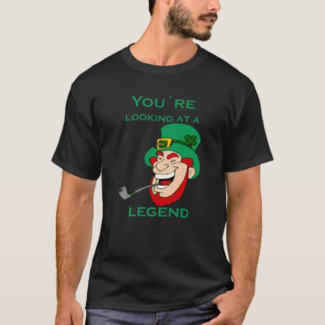 T-shirt Vous regardez une légende St Patricks Day (Devant)