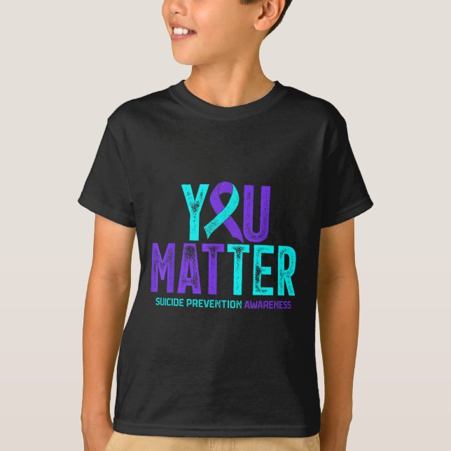 T-shirt Vous - Ruban de sensibilisation au violet sarcelle (Devant)