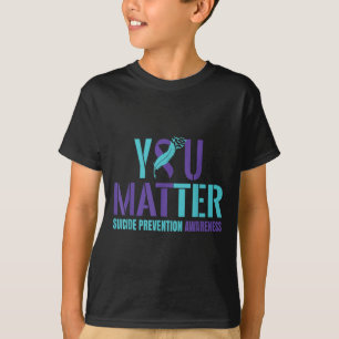 T-shirt Vous - Ruban de sensibilisation au violet sarcelle