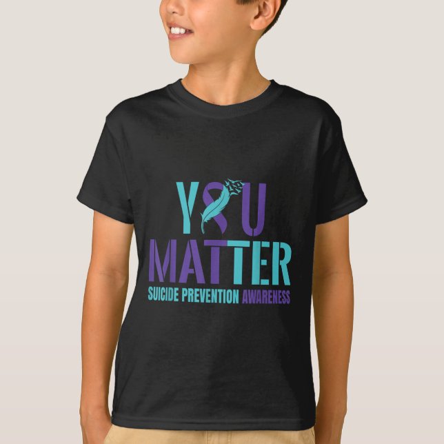 T-shirt Vous - Ruban de sensibilisation au violet sarcelle (Devant)