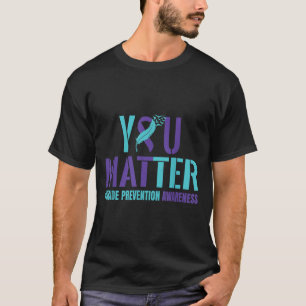 T-shirt Vous - Ruban de sensibilisation au violet sarcelle