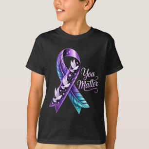 T-shirt Vous Ruban Papillon Sensibilisation au Suicide Fem