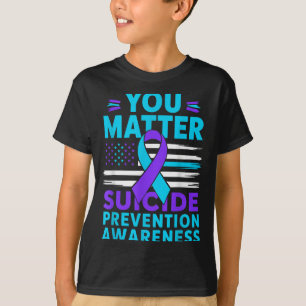 T-shirt Vous Ruban Violet Sarcelle de sensibilisation à la
