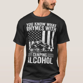 T-shirt Vous Savez Ce Qui Récit Avec Camping Alcool Améric