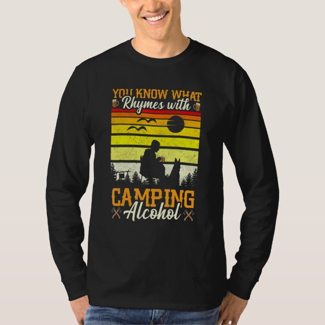 T-shirt Vous savez ce qui rime avec de l'alcool de camping (Devant)