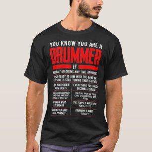 T-shirt Vous Savez Que Vous Êtes Un Batteur Si Drumsticks
