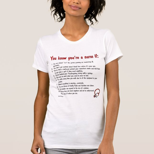 T-shirt Vous savez que vous êtes une infirmière si… (Devant)