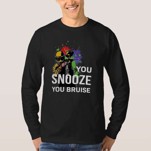 T-shirt Vous Snooze Vous Bruise Paintball Awesome Paintbal (Devant)