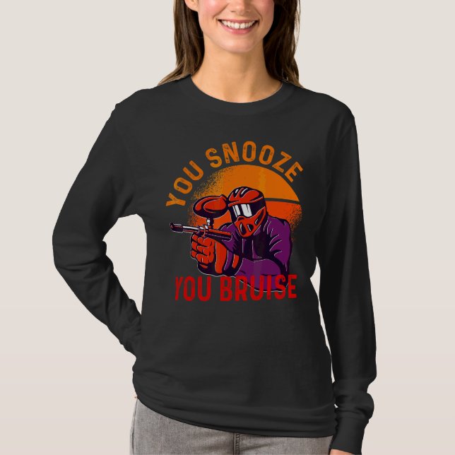 T-shirt Vous Snooze Vous Bruit Paintball Hommes Femmes Enf (Devant)
