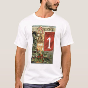 T-shirt Vous souhaitant une nouvelle scène heureuse de