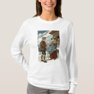 T-shirt Vous souhaitant une nouvelle scène heureuse de
