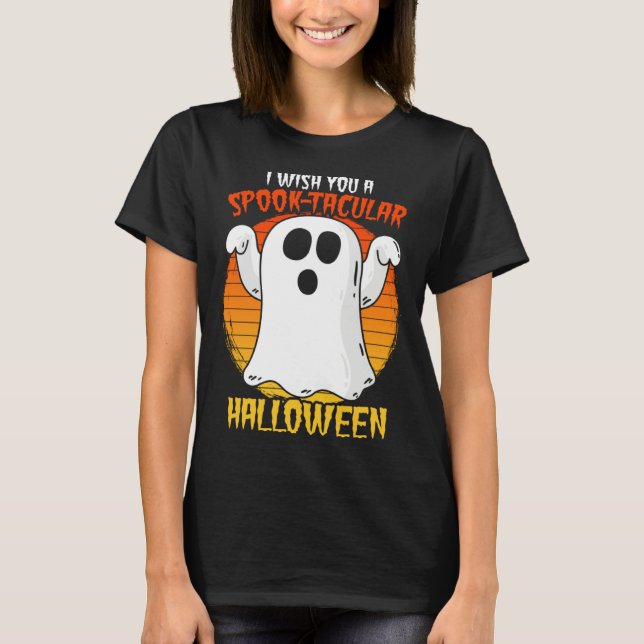 T-shirt Vous souhaite un Halloween épouvantable et effraya (Devant)