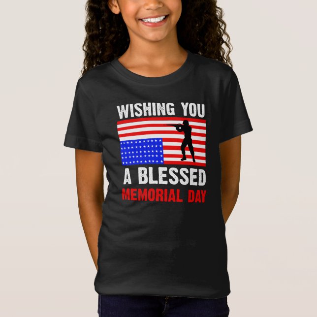 T-Shirt Vous souhaite un Memorial Day béni (Devant)