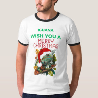 T-SHIRT VOUS SOUHAITEZ UNE IGUANA JEUNE NOËL