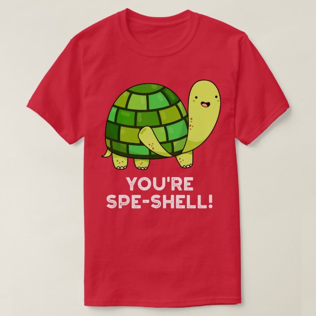 T-shirt Vous Speshell Cute Animal Tortoise Pun 1 (Design devant)