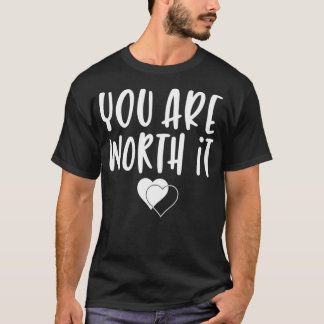 T-shirt Vous Vaut La Peine Motivationnelle Sympa Coeur Ins