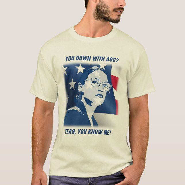 T-shirt Vous vers le bas avec AOC ? (Devant)